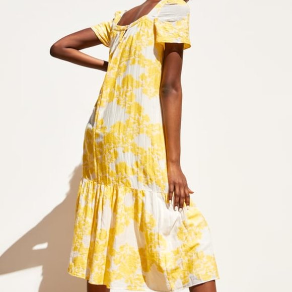 Zara Textured Weave Midi Dress - Picture 8 of 11